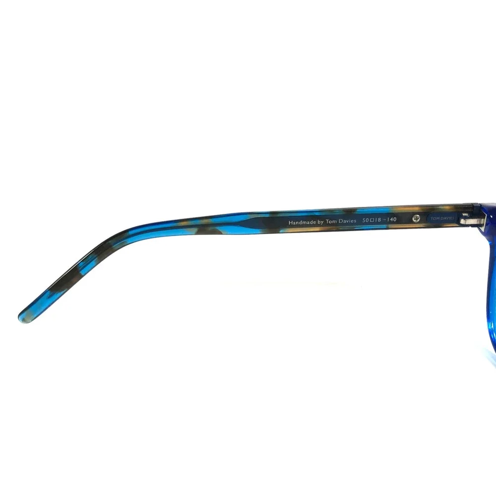 Tom Davies Eyeglasses Frames TD674 Col. 1936 Dusty Blue Brown Tortoise 50-18-140